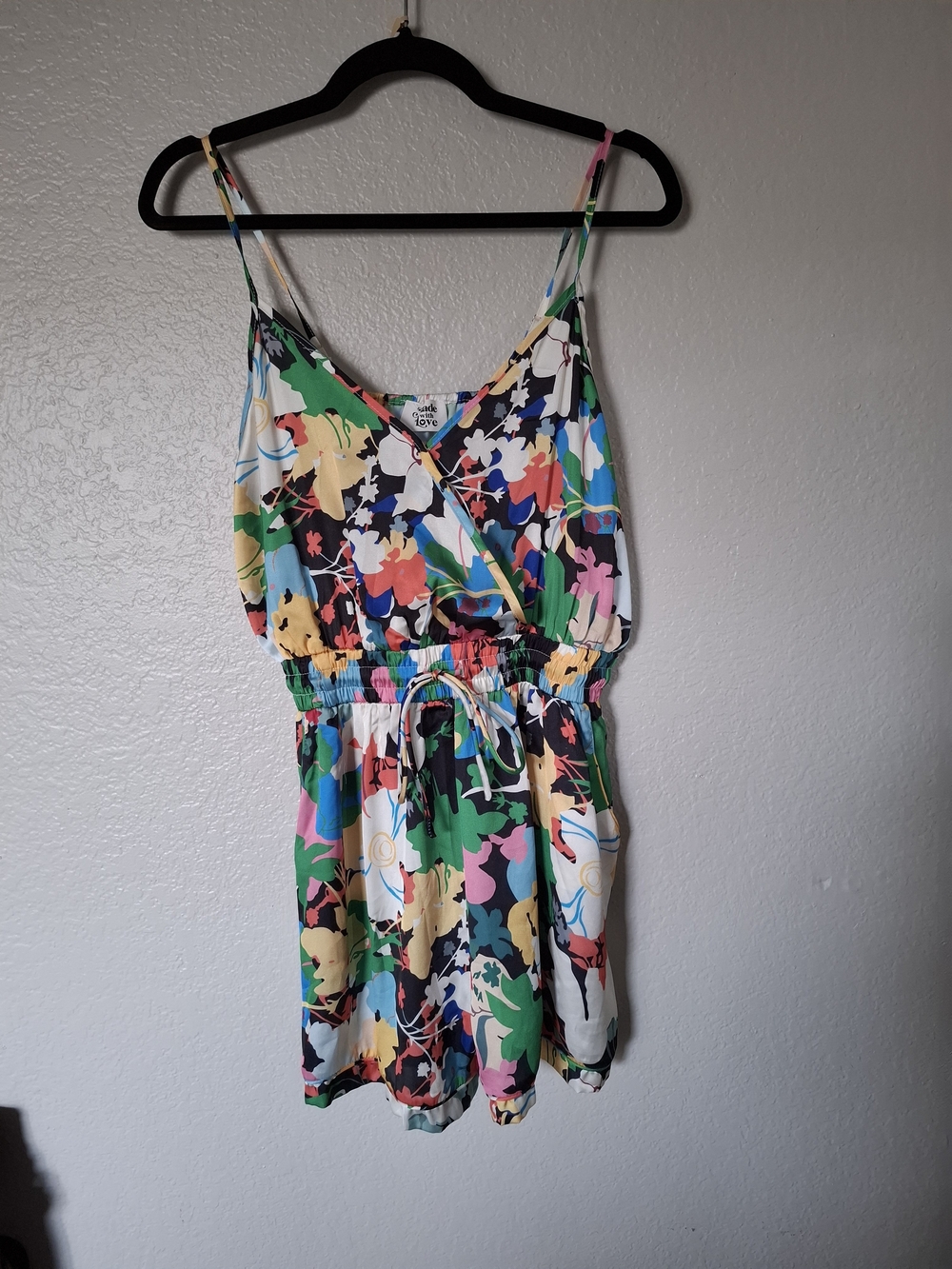 Floral Satin Romper Made With Love Womens Medium